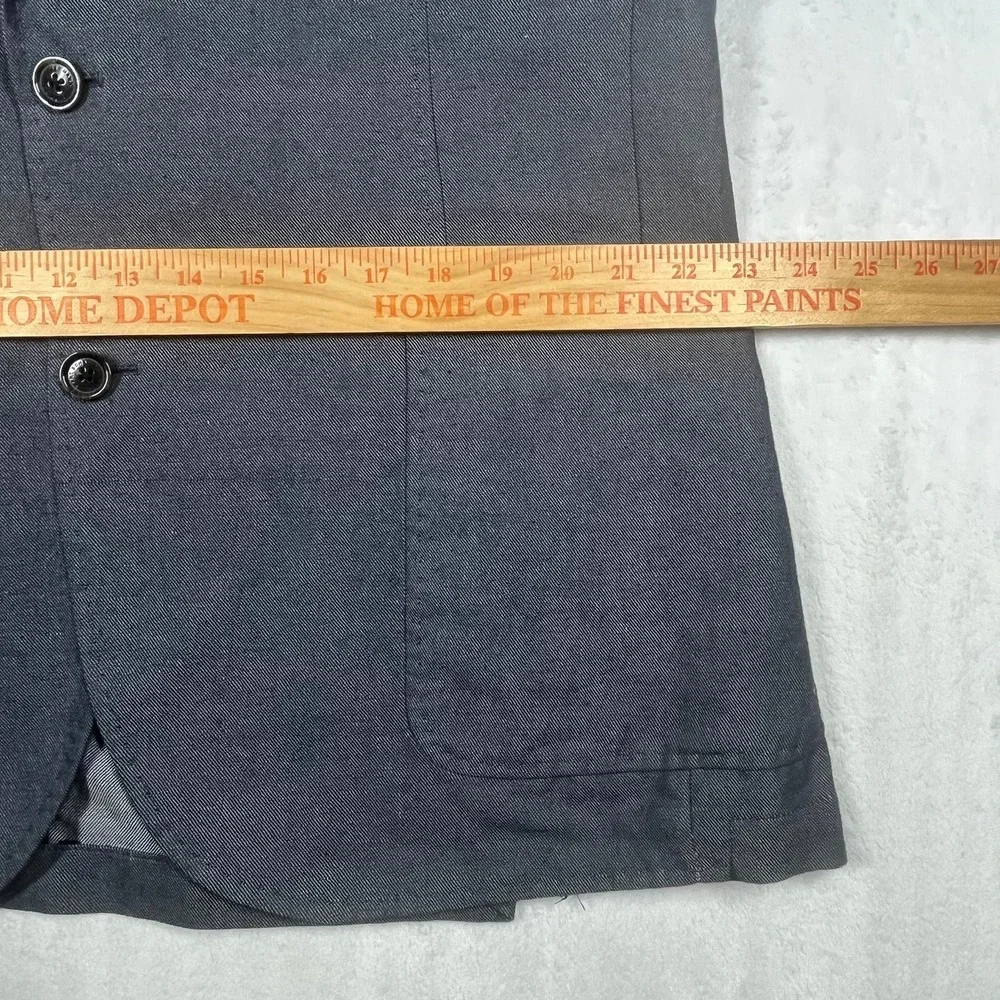 Hart Schaffner Marx Linen Cotton Blend Blazer Mens XL Blue Sport Coat Casual